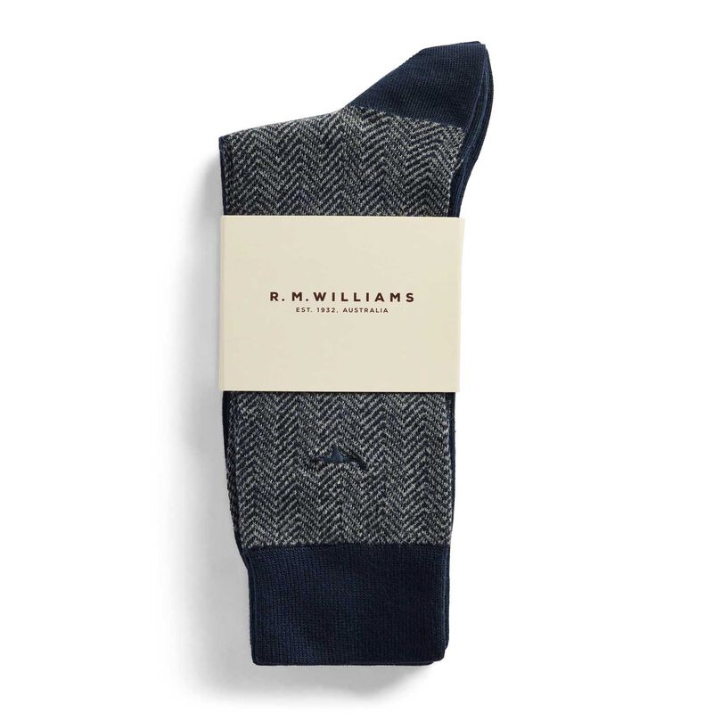 R.M. Williams Nelson Herringbone Sock 2 Pack image number 3